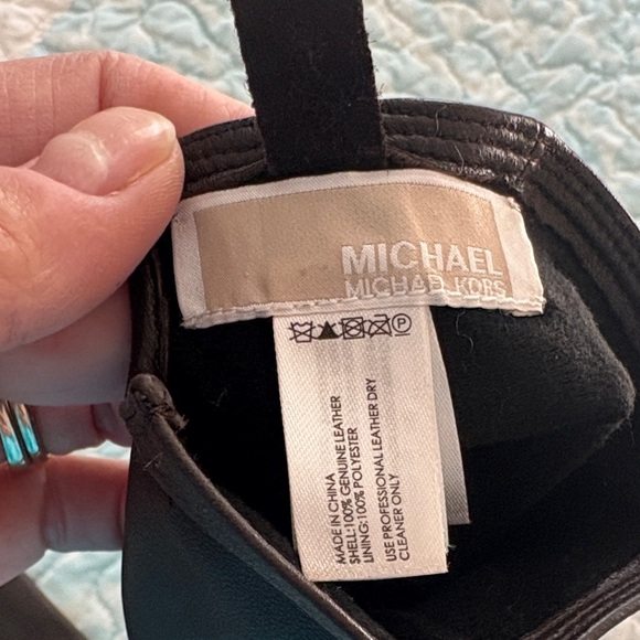 Michael Kors Dark Brown Leather Gloves - Picture 5 of 6